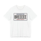 MOSHINGTON BREE LICENSE PLATE - The FRONT PRINT Shirt