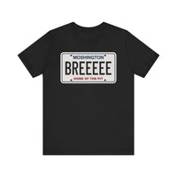 MOSHINGTON BREE LICENSE PLATE - The FRONT PRINT Shirt