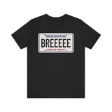 MOSHINGTON BREE LICENSE PLATE - The FRONT PRINT Shirt