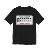 MOSHINGTON BREE LICENSE PLATE - The FRONT PRINT Shirt